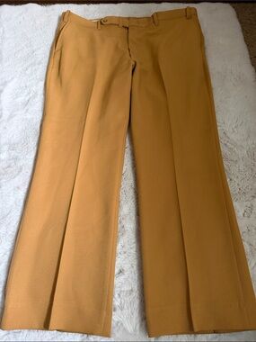 Sansabelt vintage men’s 40X32 Mustard Wide Leg Dress Pants
